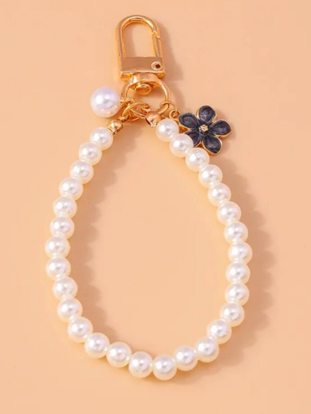 Pearl Beaded Wristlet Charms/Keychains Three Pieces - Picture 3 of 4
